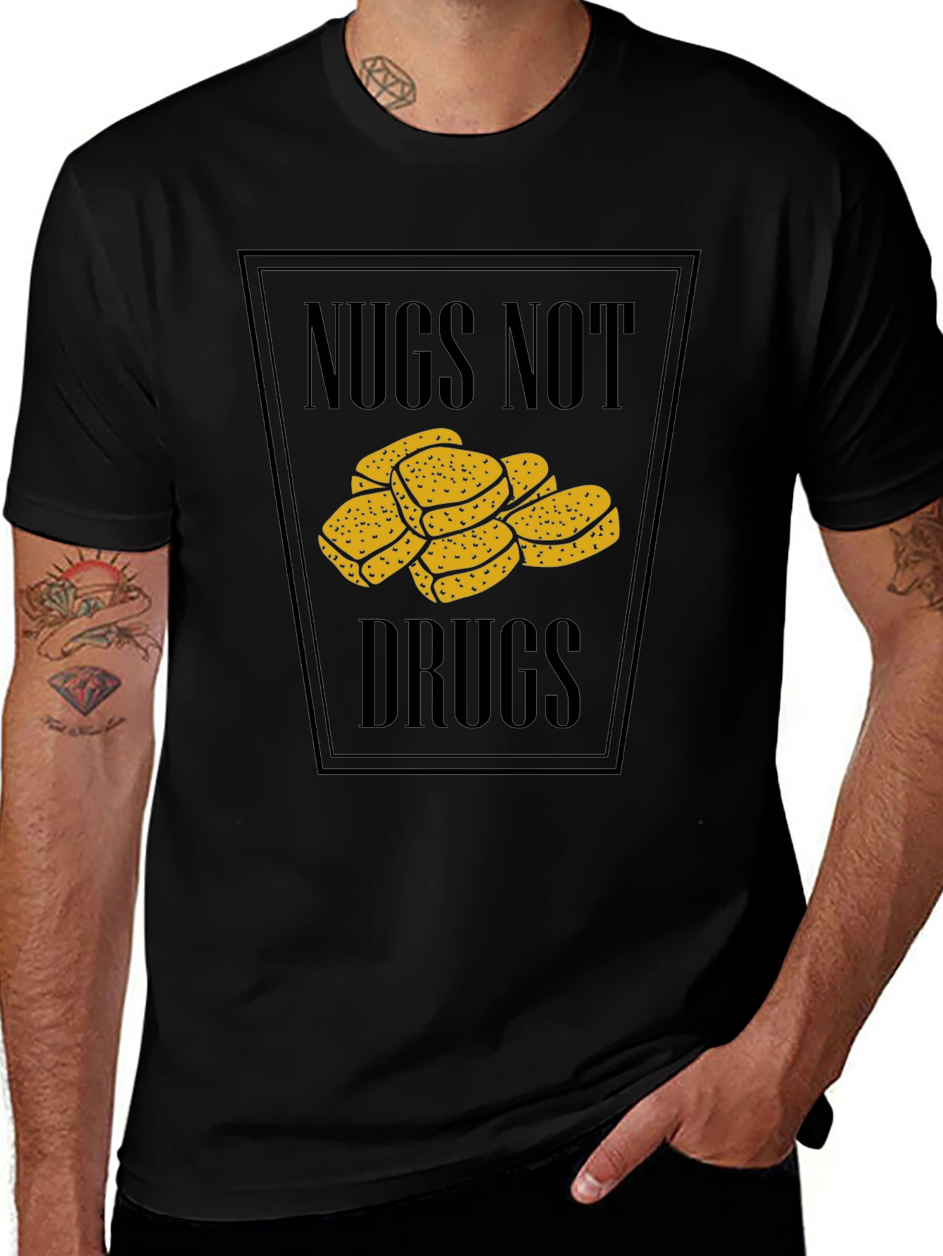 Nugs Not Drugs T-Shirt Funny Chicken Nugget Tee