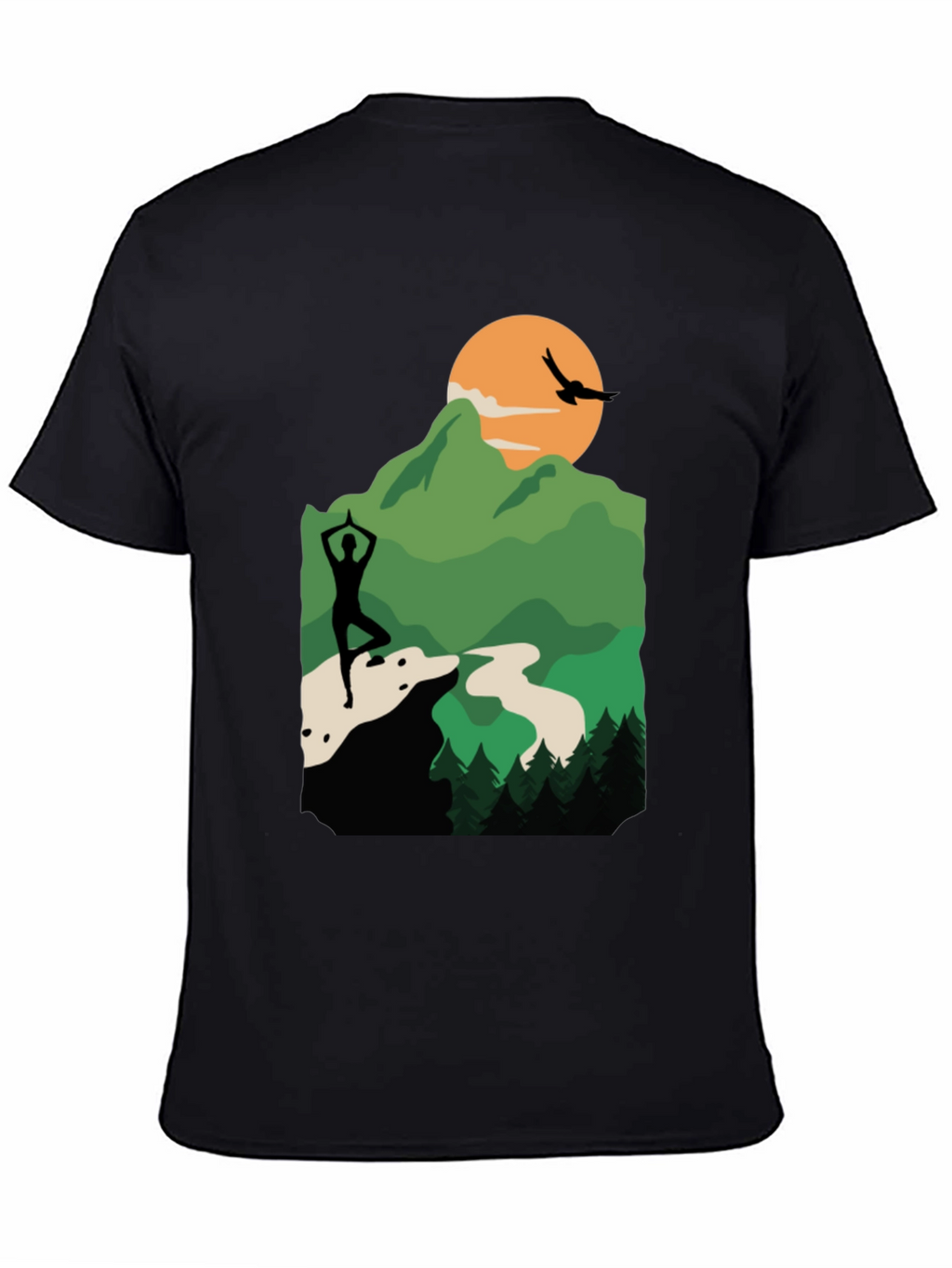 Nature Yoga Silhouette Graphic Tee