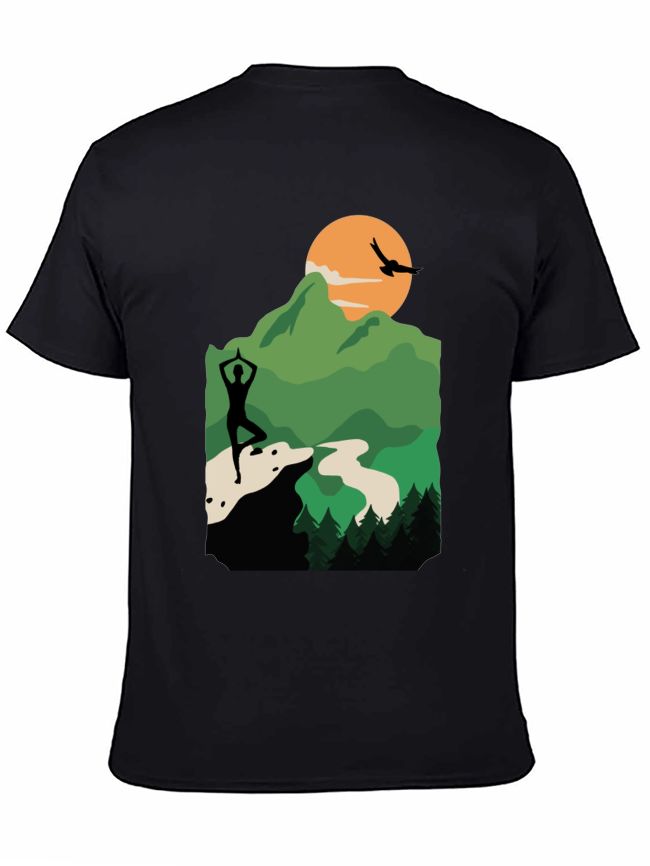 Nature Yoga Silhouette Graphic Tee