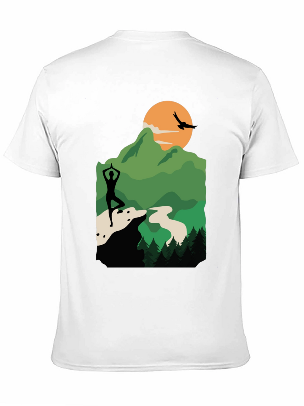 Nature Yoga Silhouette Graphic Tee