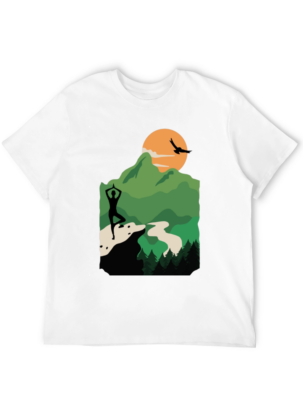 Nature Yoga Silhouette Graphic Tee