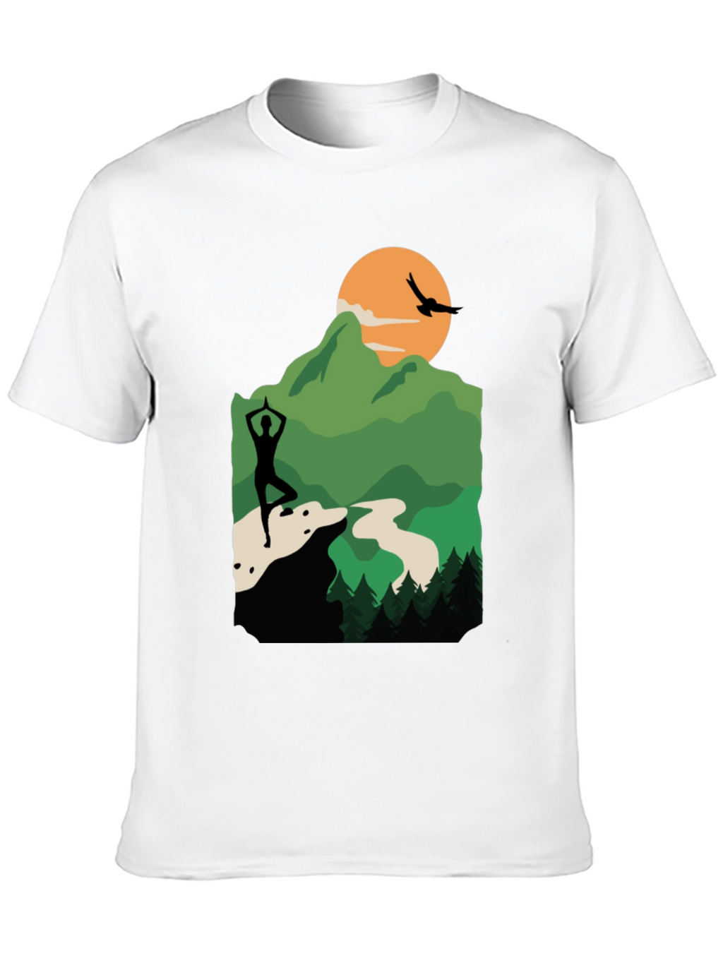 Nature Yoga Silhouette Graphic Tee