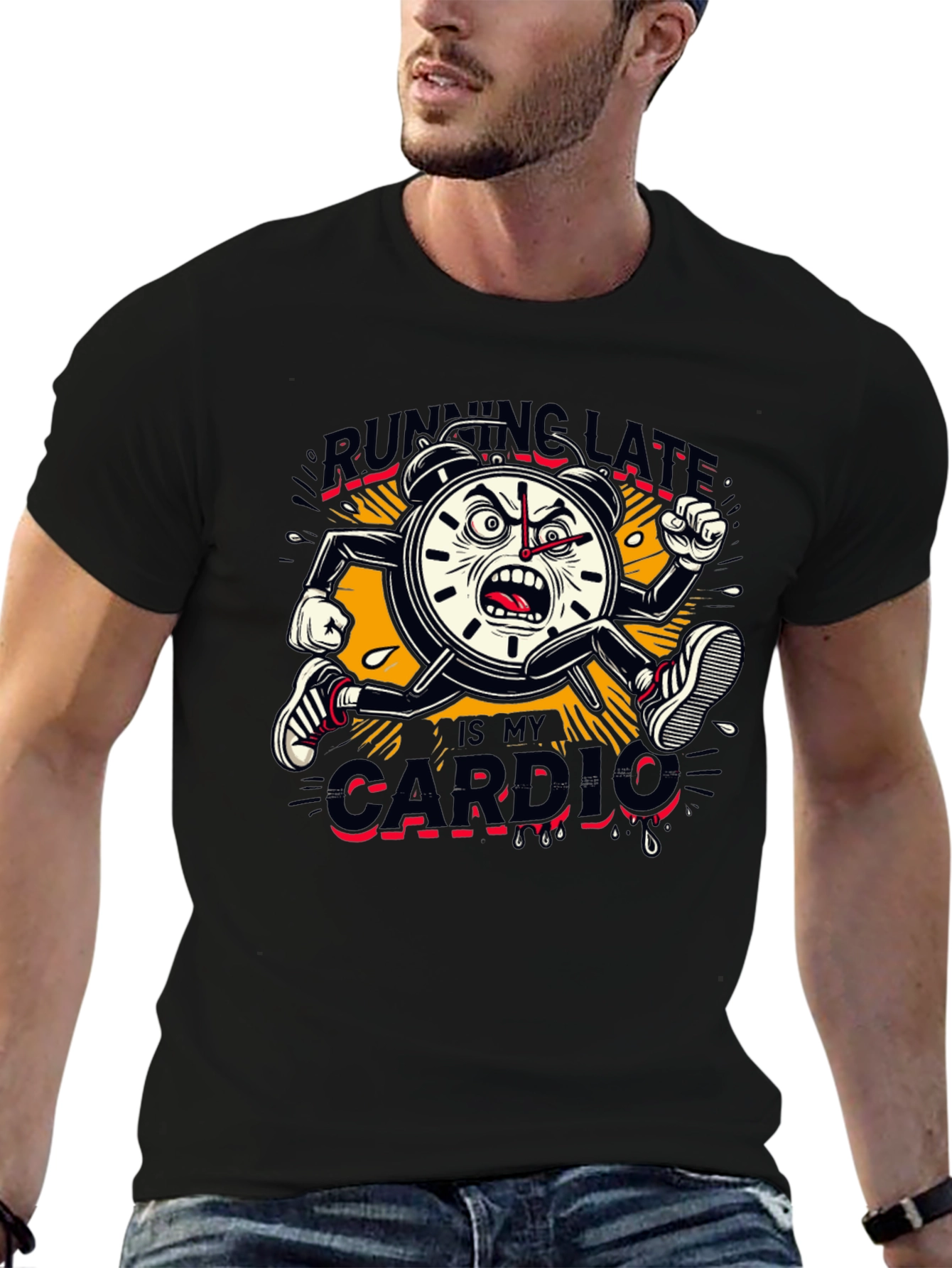 Running Late Cardio Graphic Tee