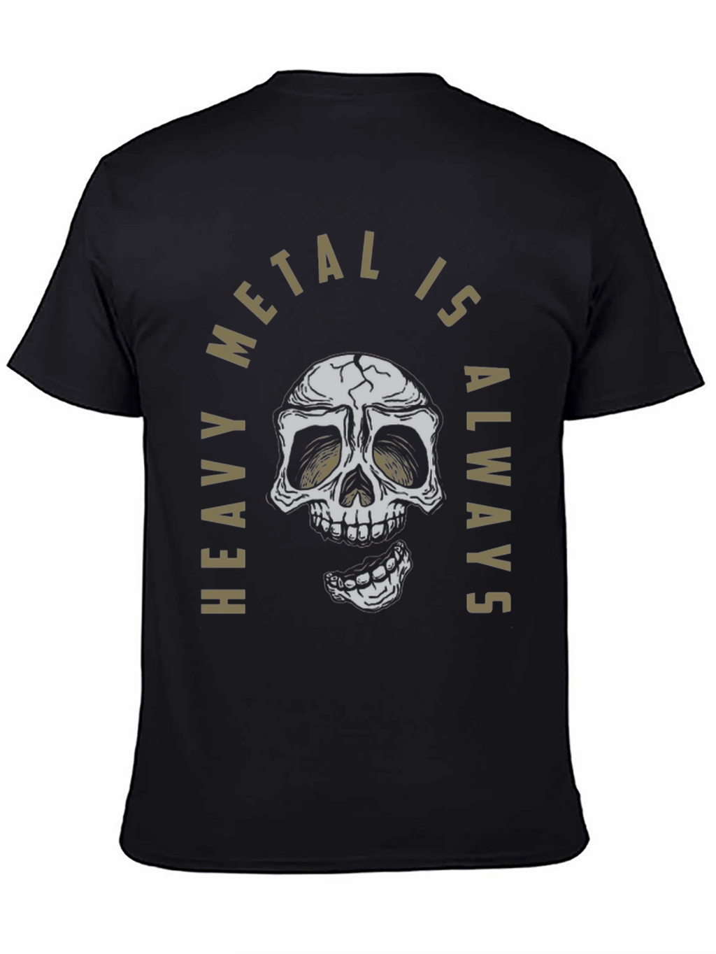Heavy Metal Skull Graphic T-Shirt