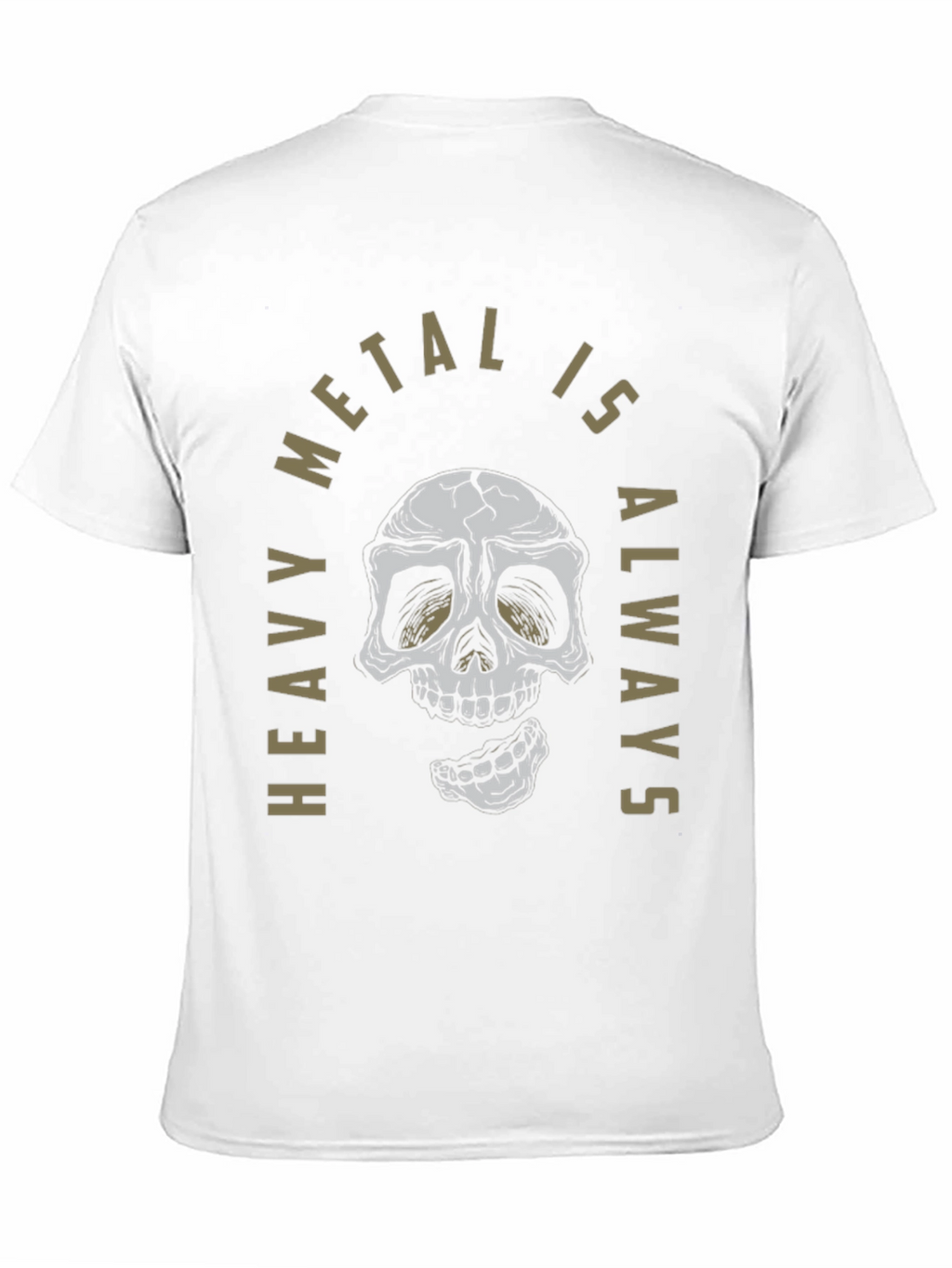 Heavy Metal Skull Graphic T-Shirt