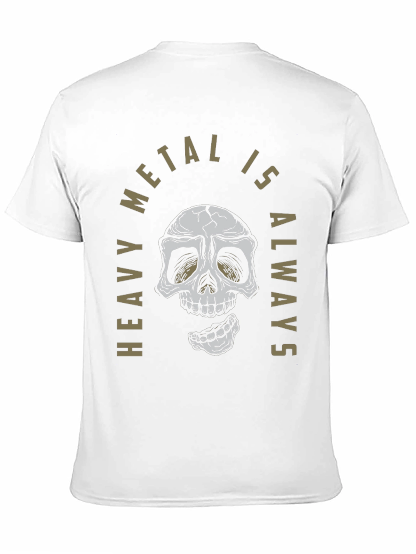 Heavy Metal Skull Graphic T-Shirt