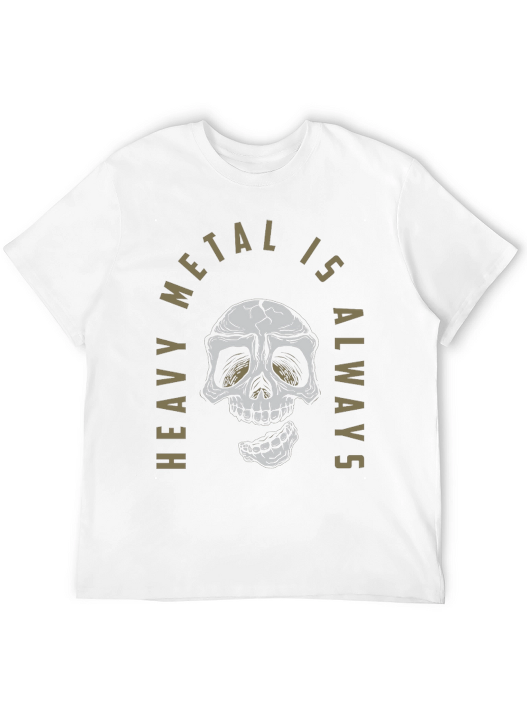 Heavy Metal Skull Graphic T-Shirt