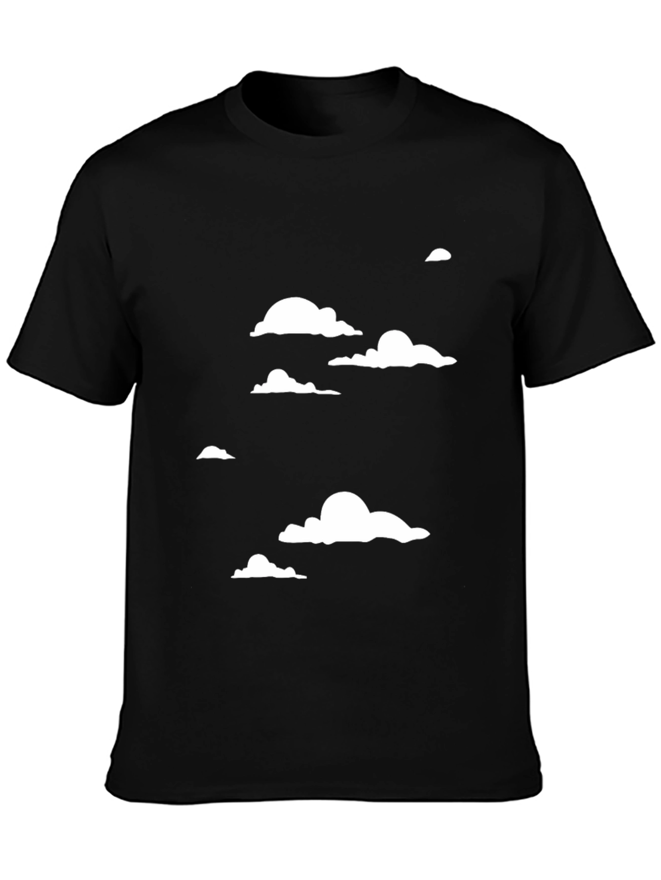 Cloudscape Graphic Tee - Black Cotton T-Shirt