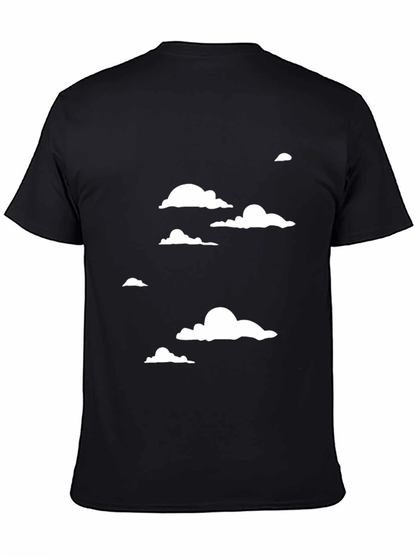Cloudscape Graphic Tee - Black Cotton T-Shirt