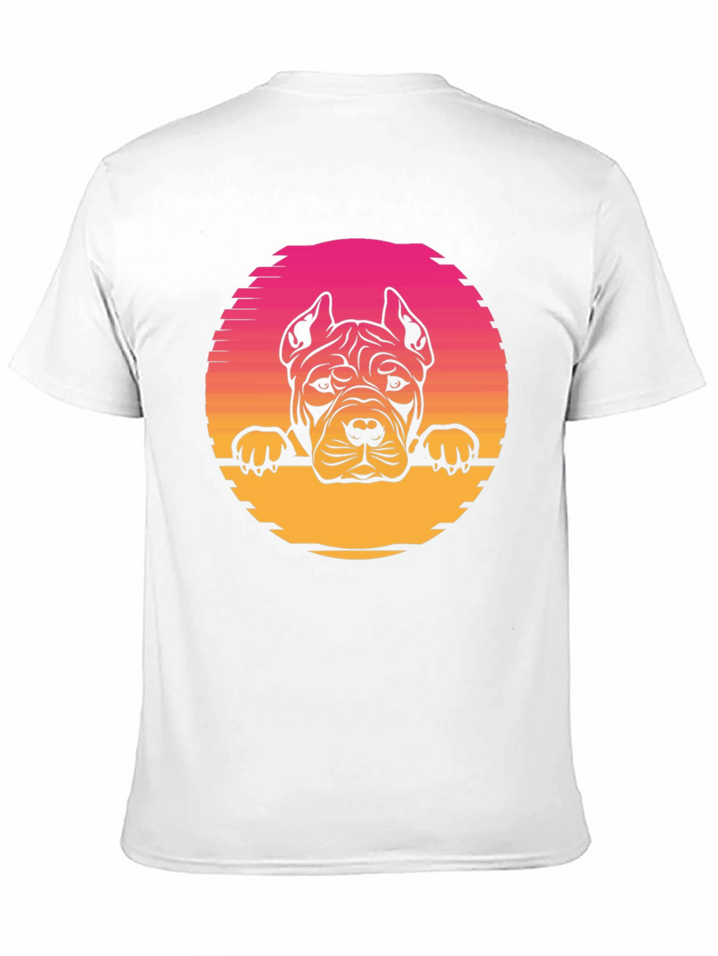 Pitbull Sunset Graphic Tee - Retro Dog Lover T-Shirt