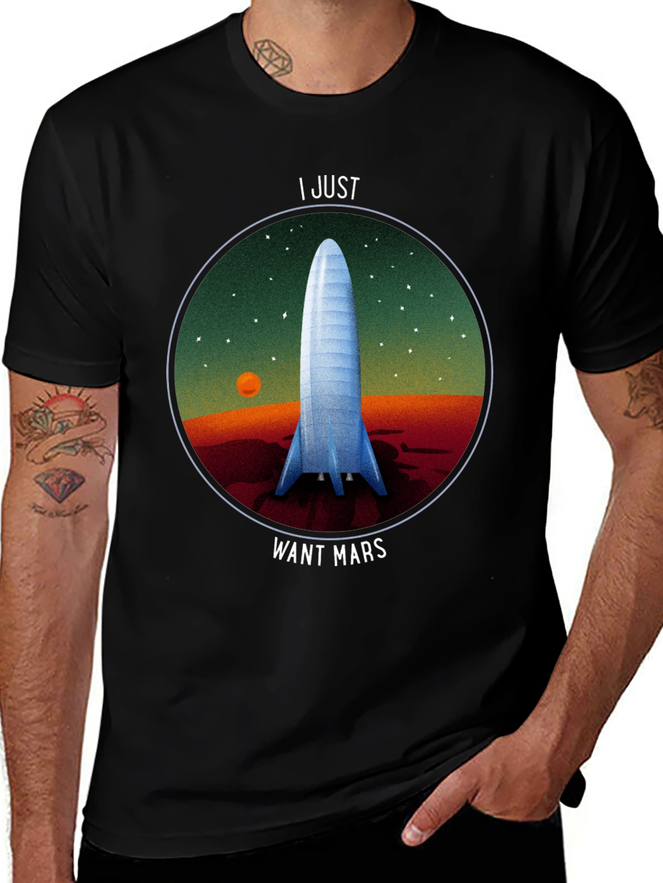 I Just Want Mars Graphic T-Shirt - Space Exploration Tee