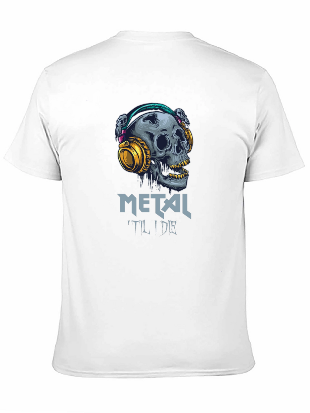 Metal Til I Die Skull Graphic T-Shirt
