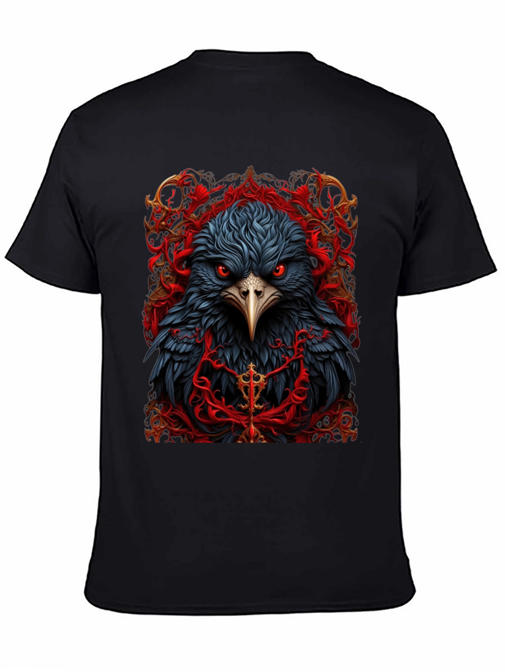 Raven Graphic Tee - Dark Bird Art T-Shirt