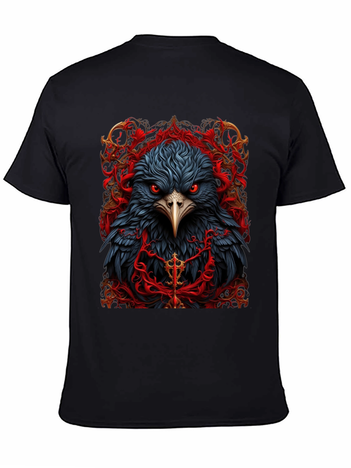 Raven Graphic Tee - Dark Bird Art T-Shirt