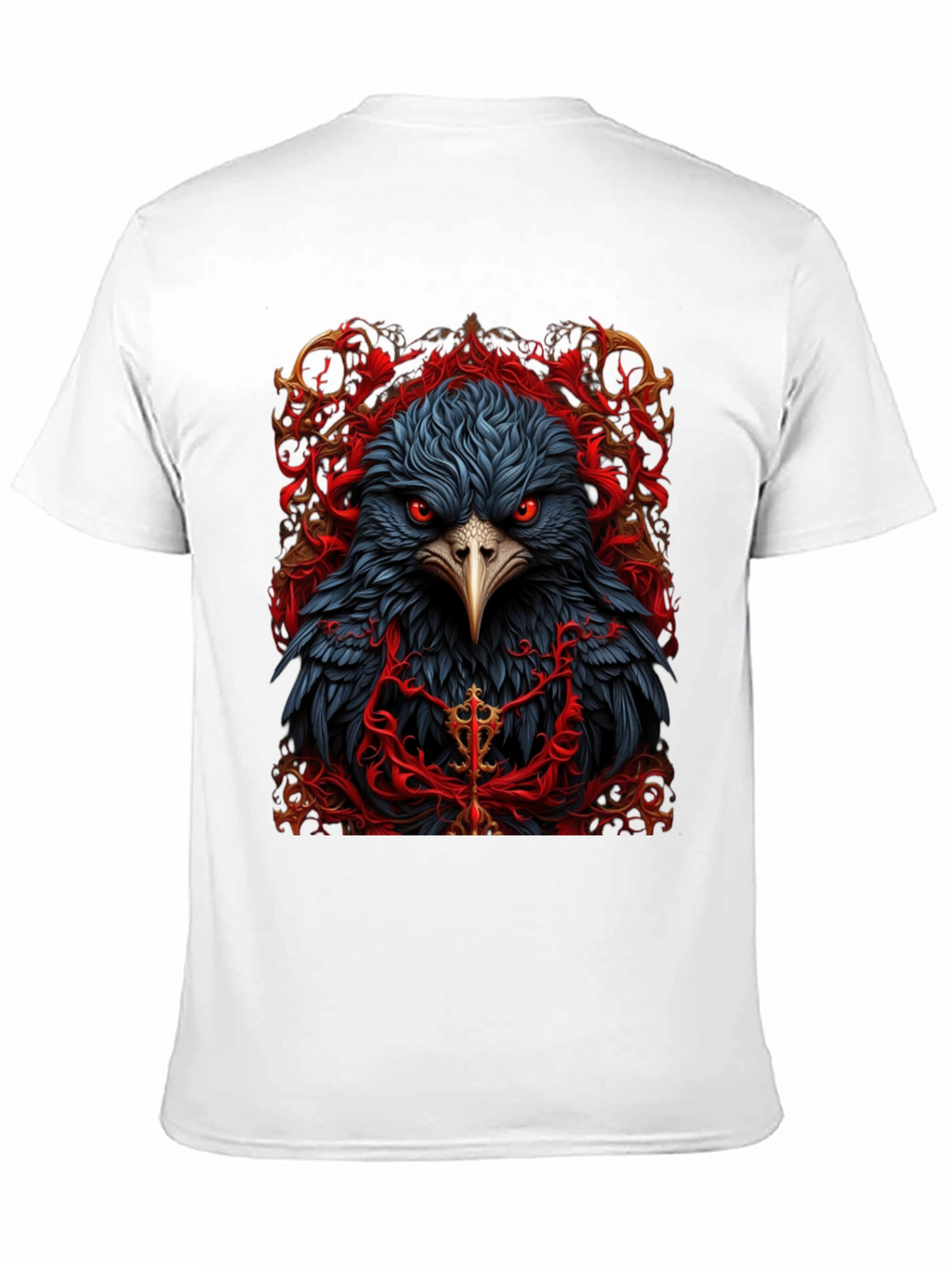 Raven Graphic Tee - Dark Bird Art T-Shirt