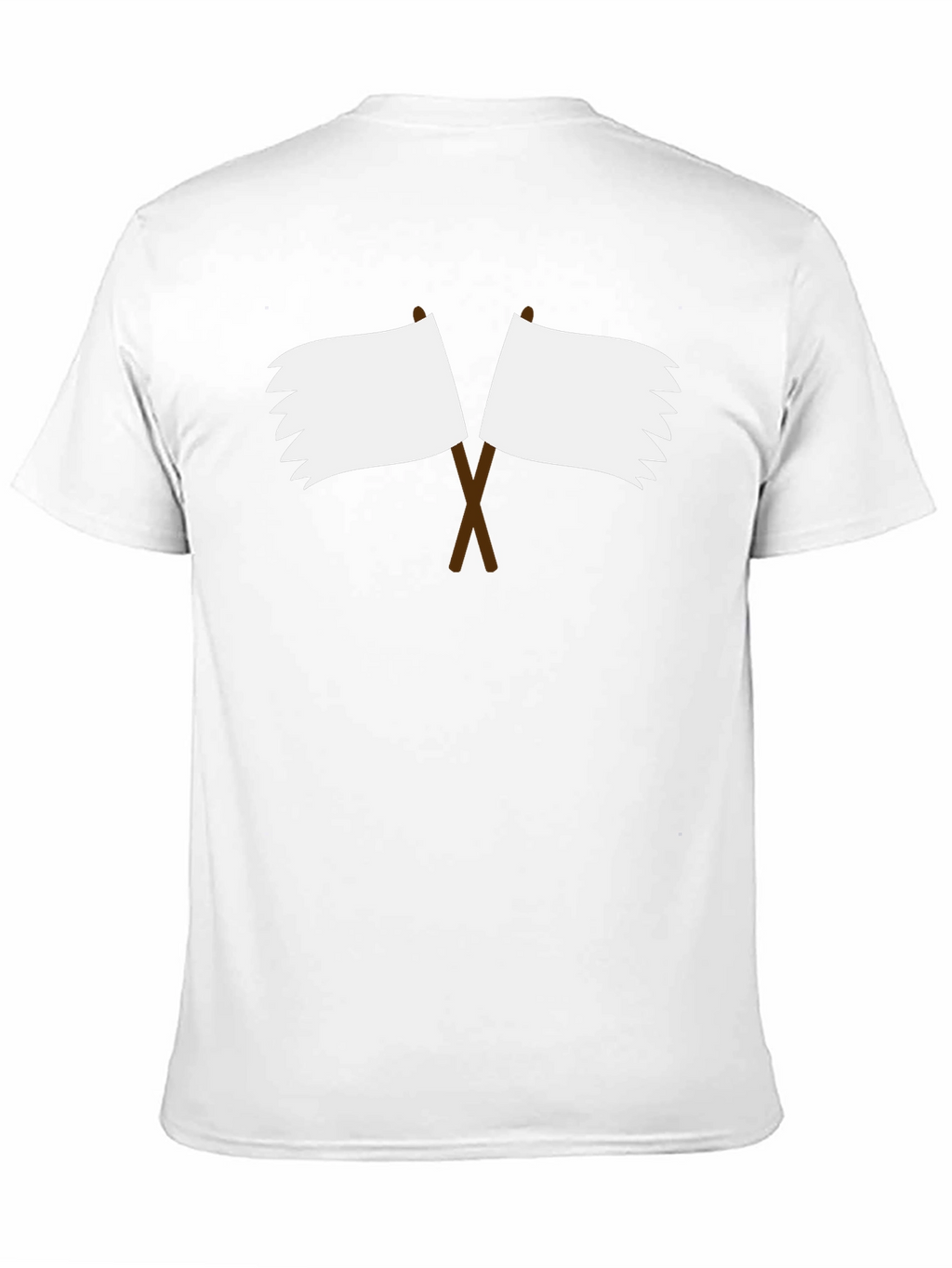 Black T-Shirt with Surrender Flag Design