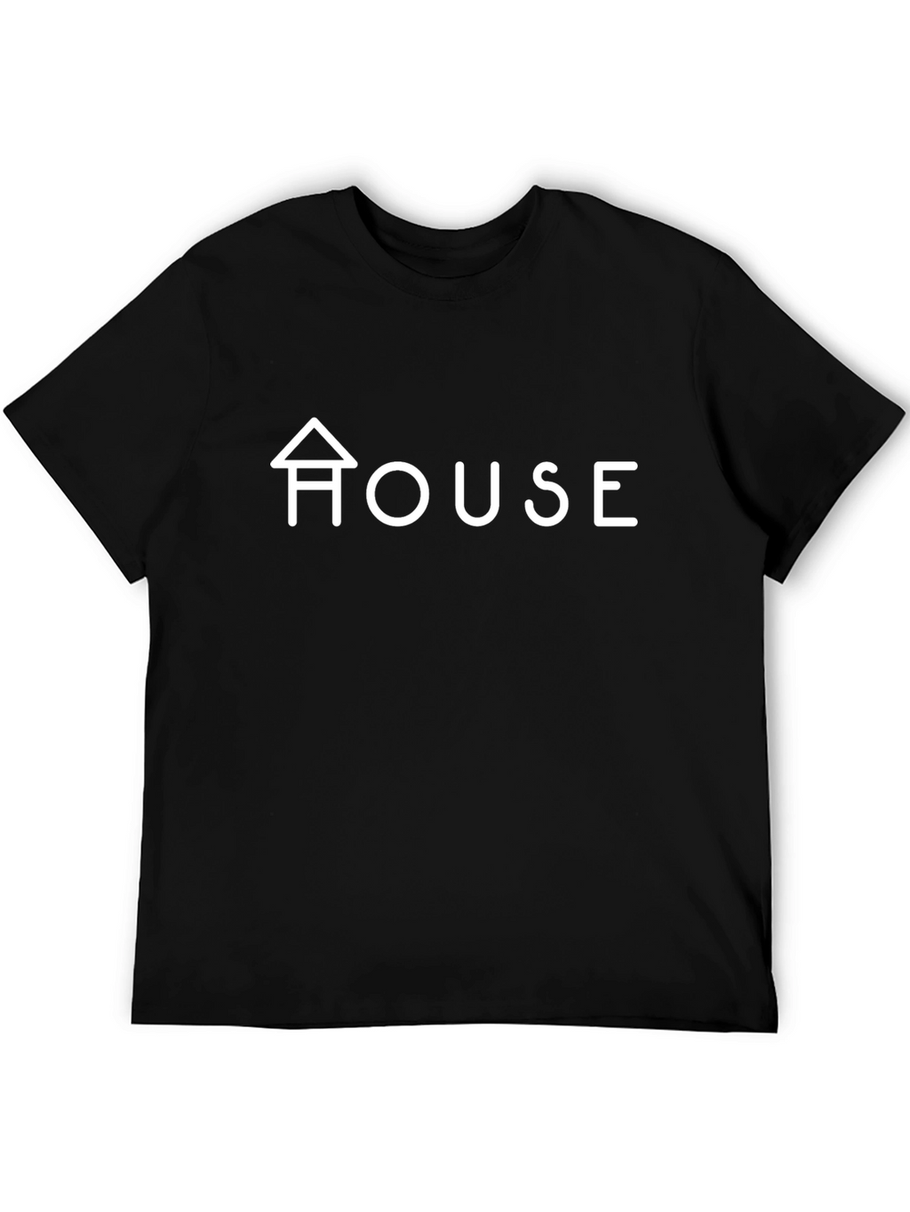 Modern House Graphic T-Shirt - Black