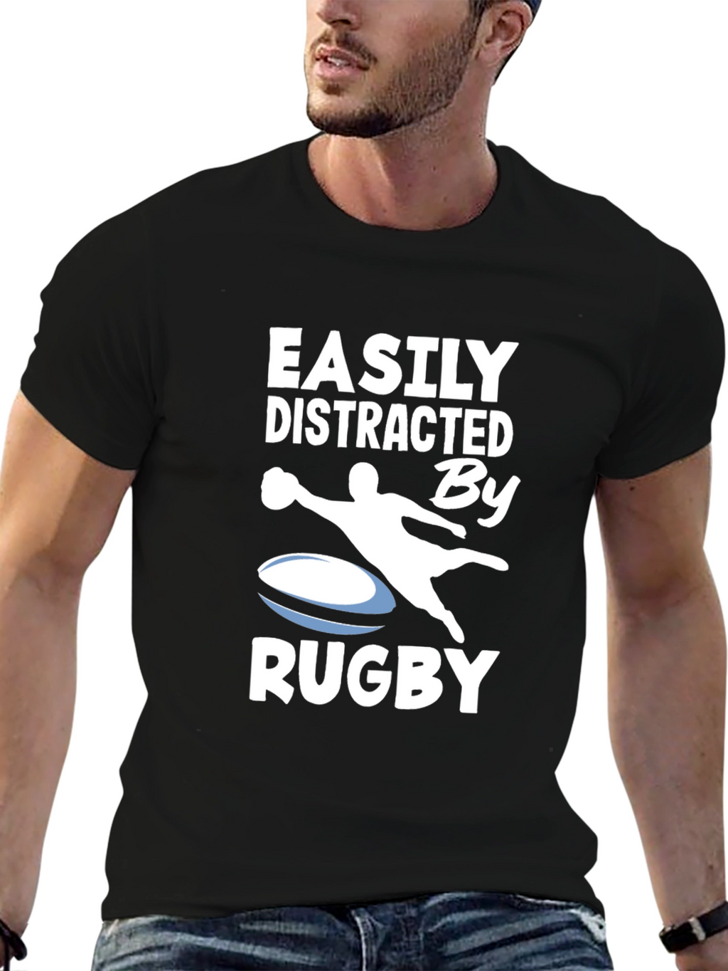 Easily Distracted By Rugby T-Shirt