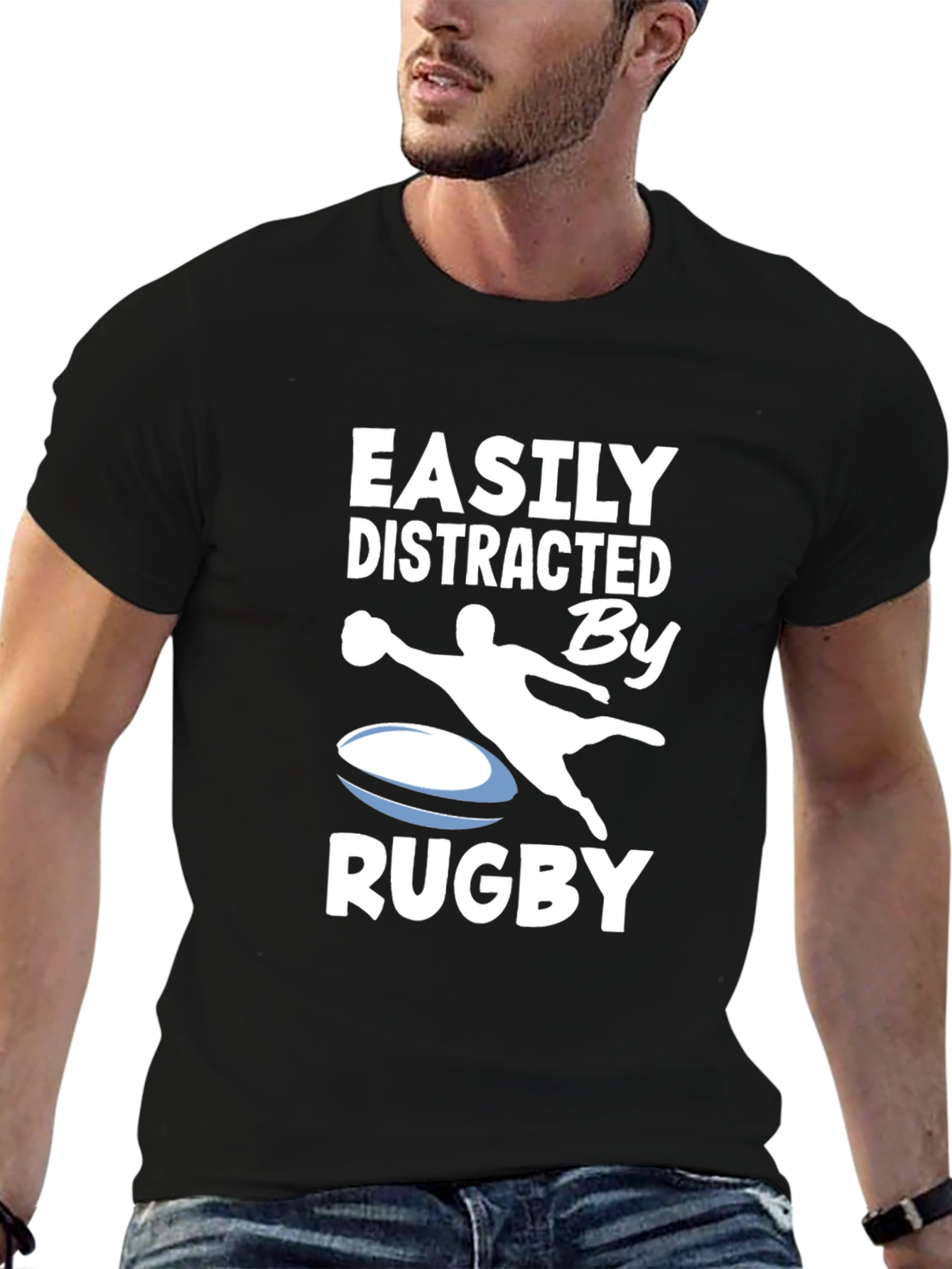 Easily Distracted By Rugby T-Shirt