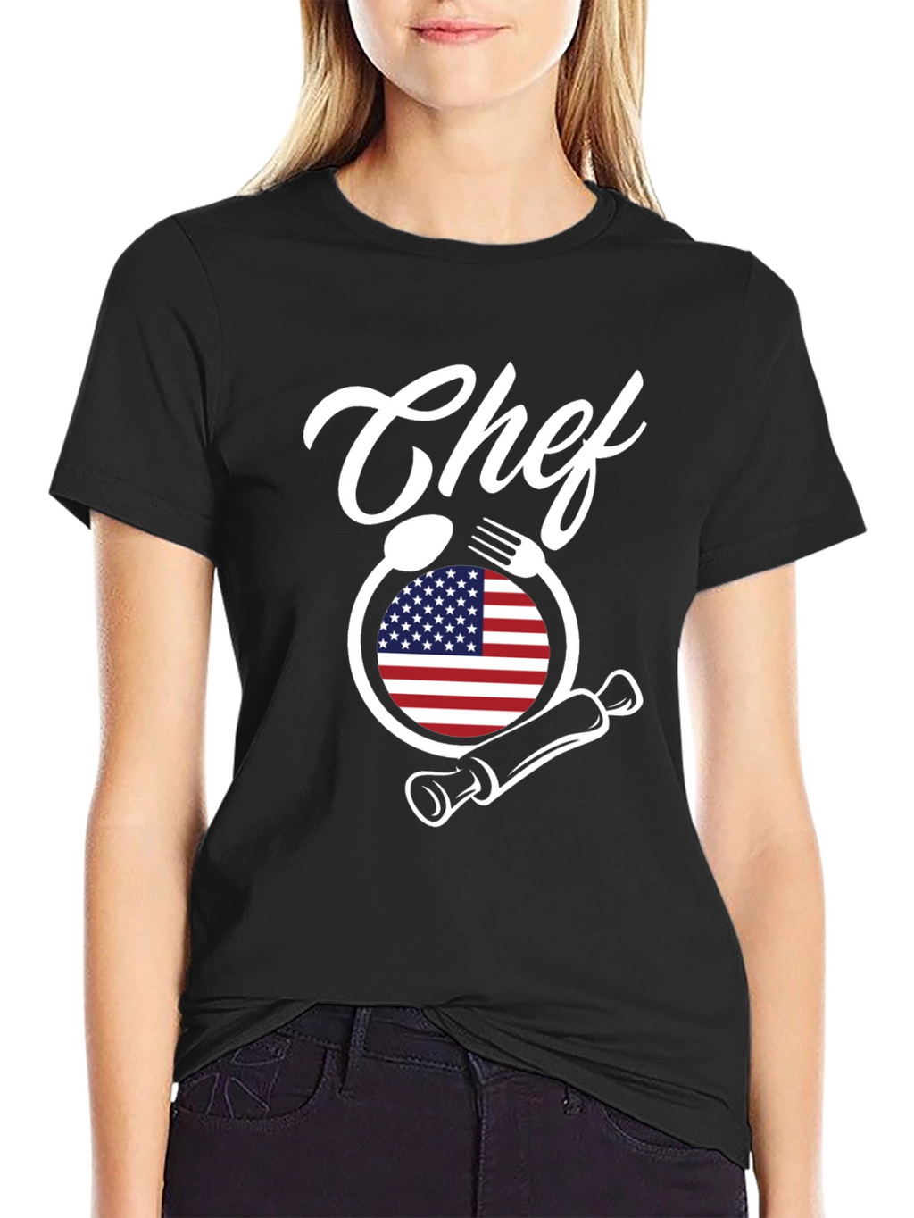 Chef American Flag T-Shirt - Culinary Pride
