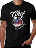 Chef American Flag T-Shirt - Culinary Pride