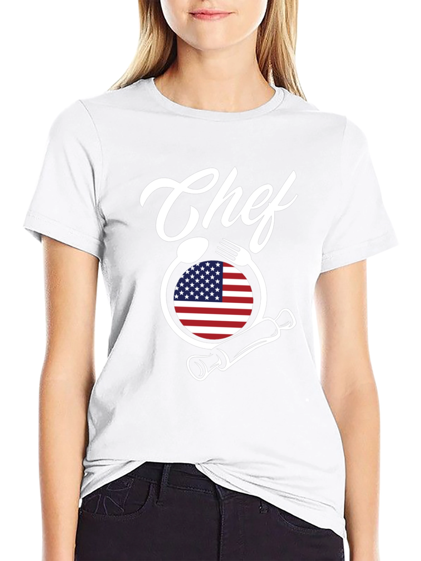 Chef American Flag T-Shirt - Culinary Pride