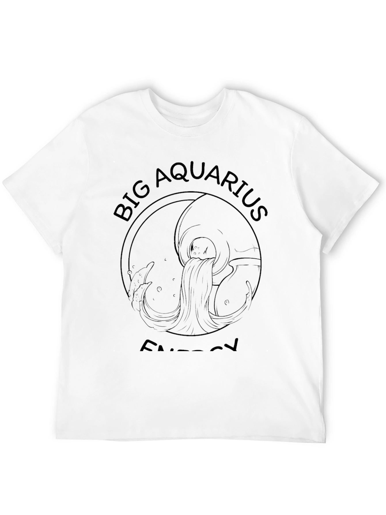 Big Aquarius Energy Graphic Tee - Black