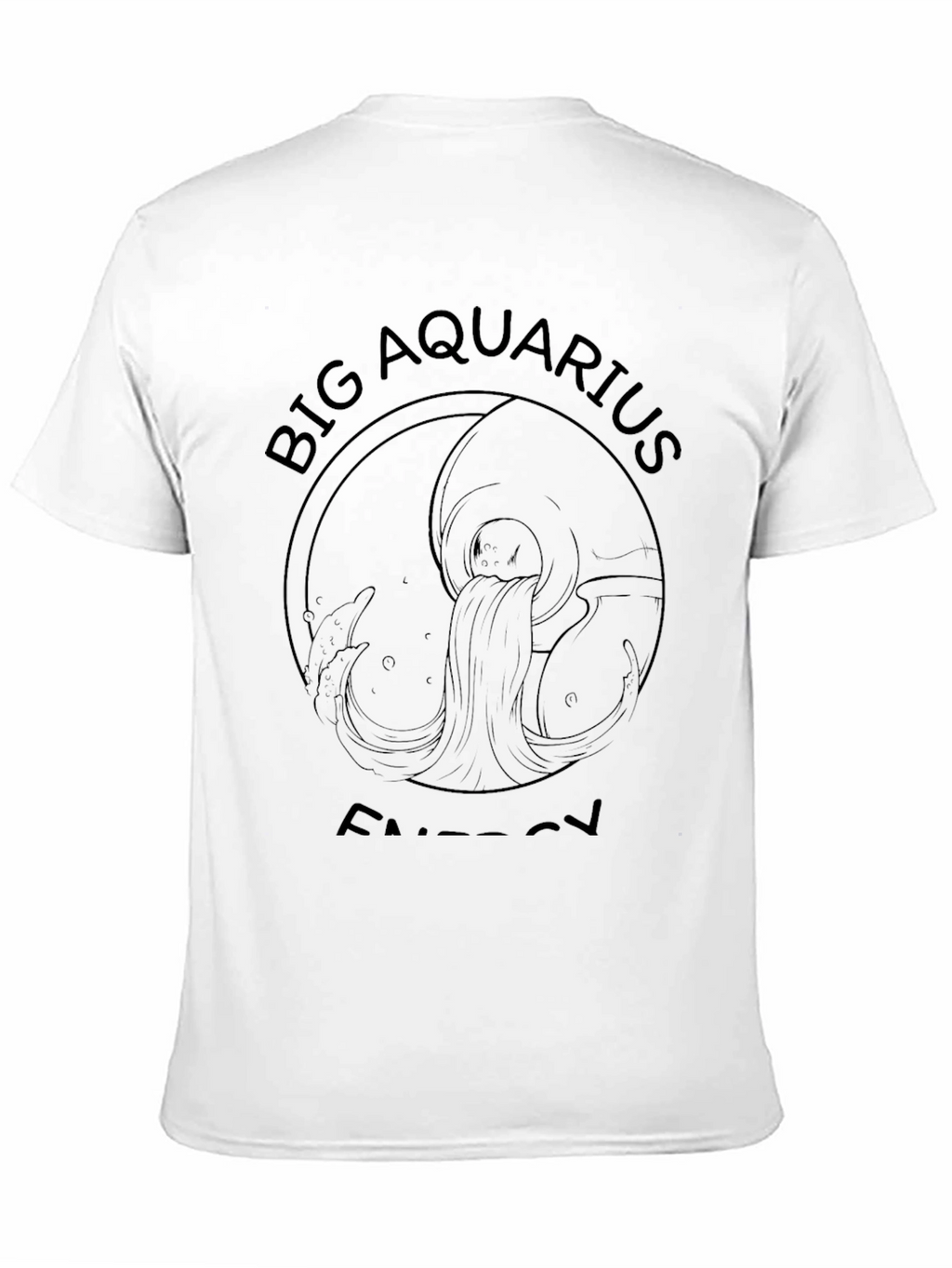Big Aquarius Energy Graphic Tee - Black