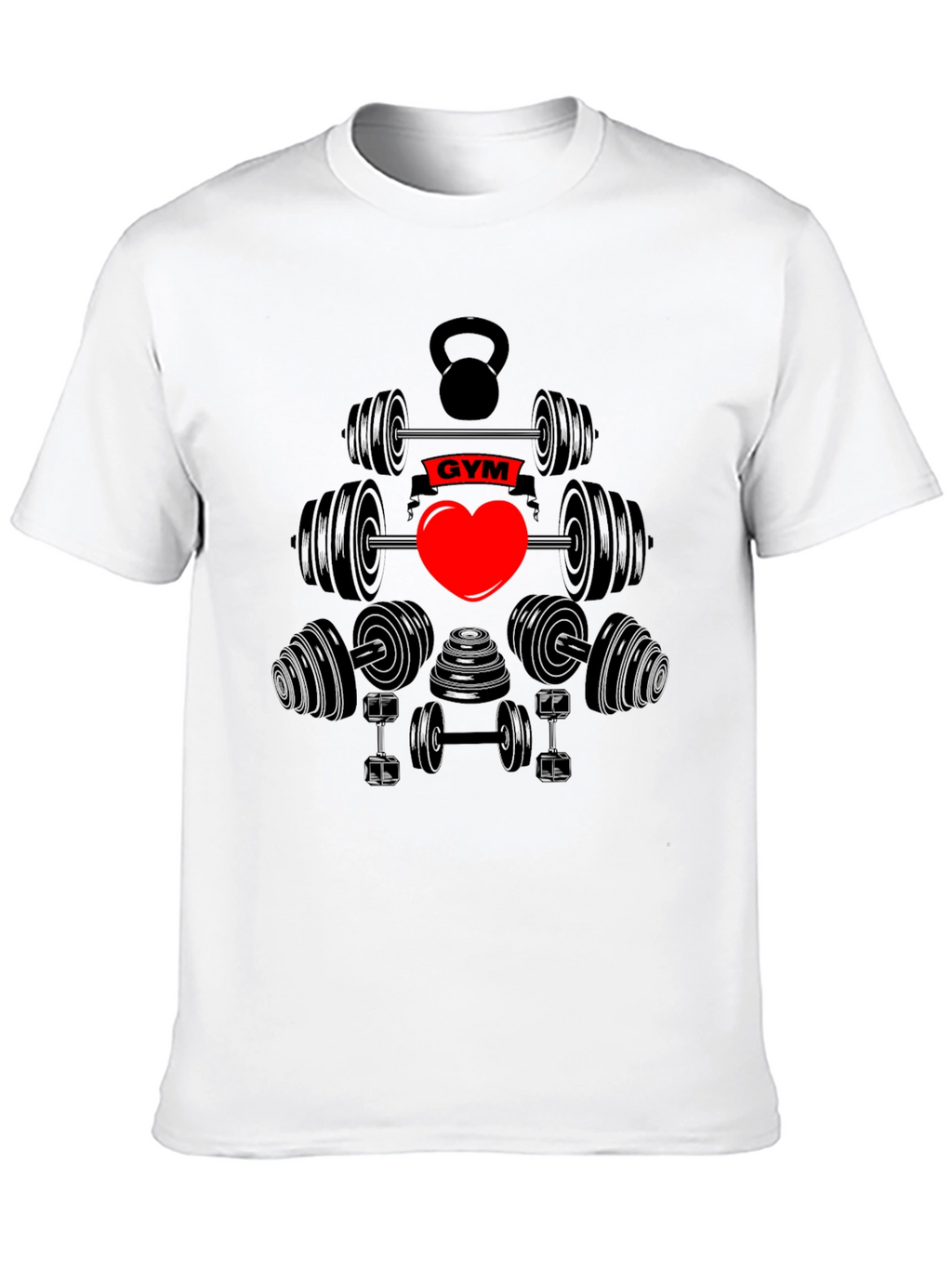 Gym Heart Black T-Shirt