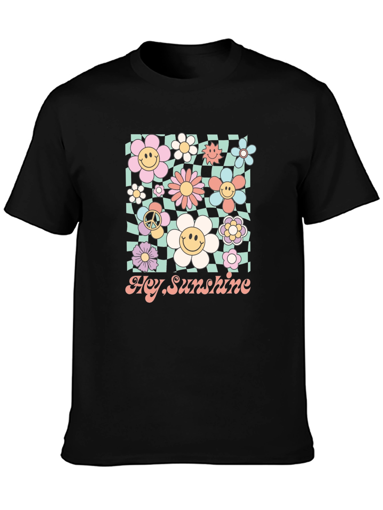 Hey Sunshine Retro Floral Graphic Tee