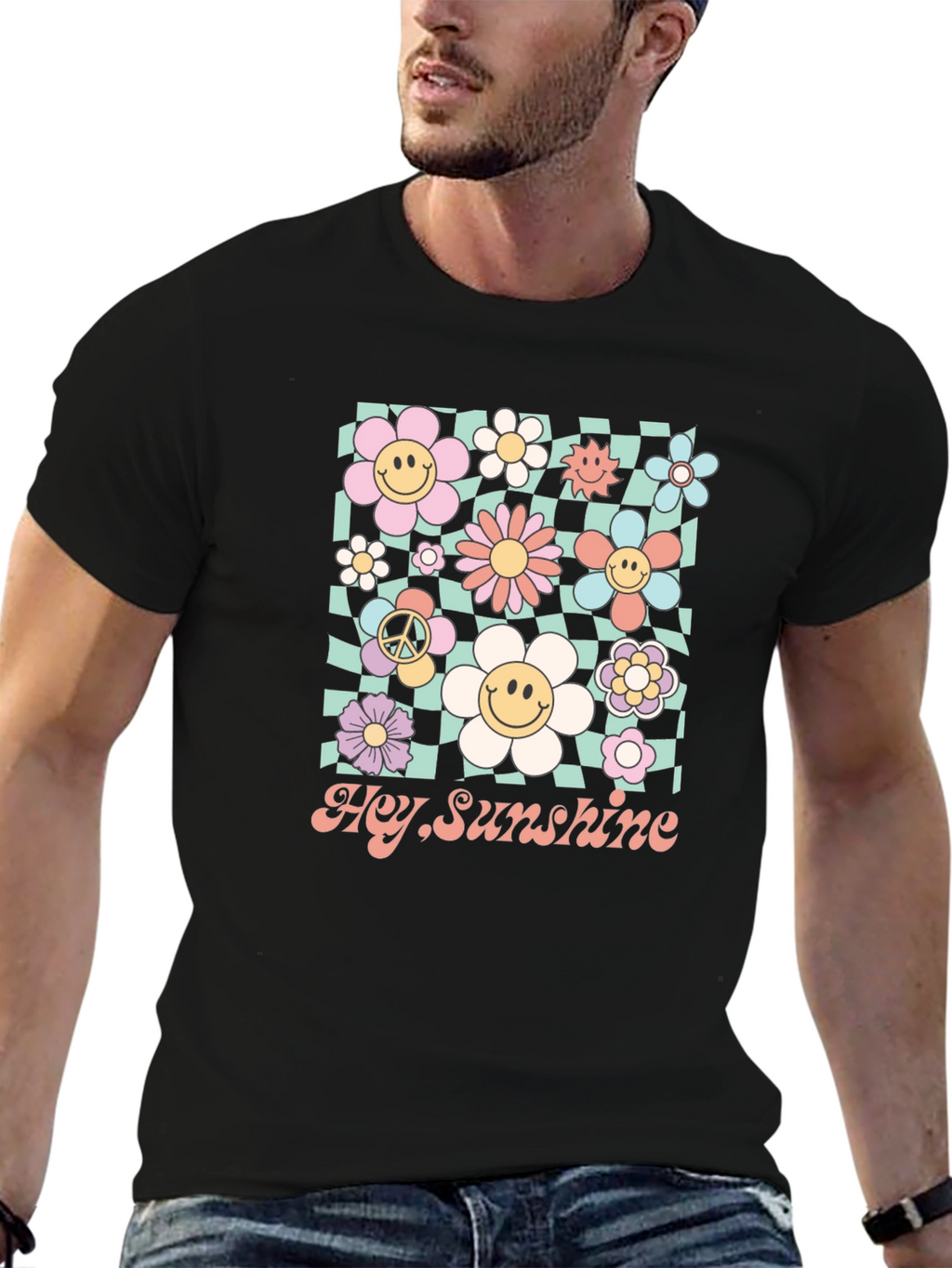 Hey Sunshine Retro Floral Graphic Tee
