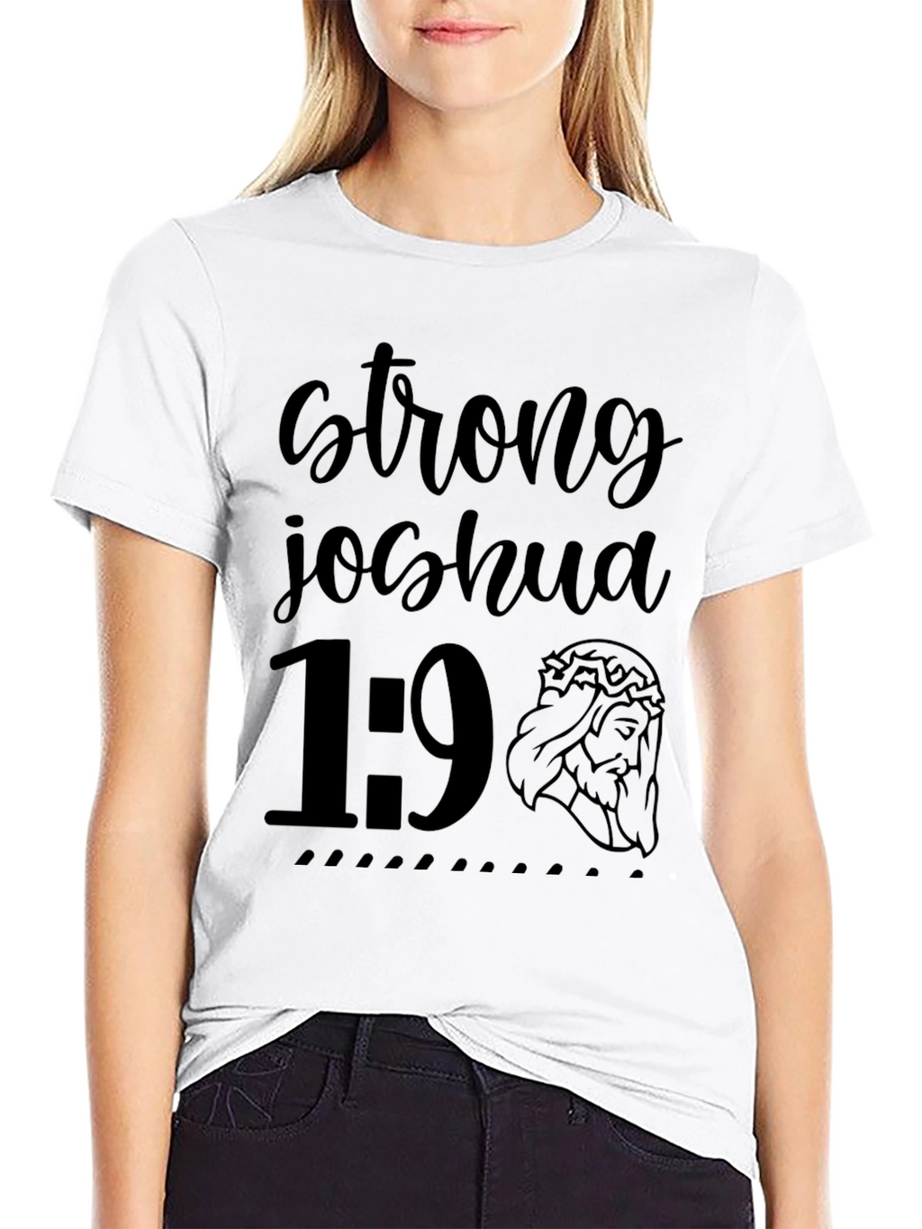 Strong Joshua 1:9 Christian T-Shirt