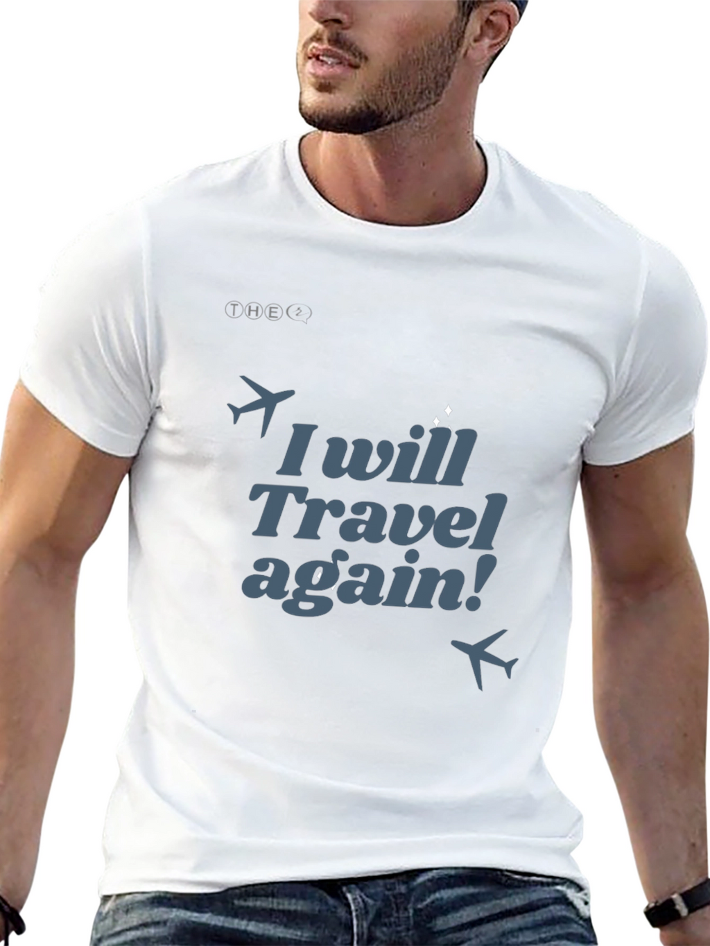 Travel Again Graphic T-Shirt - Mens Black Tee
