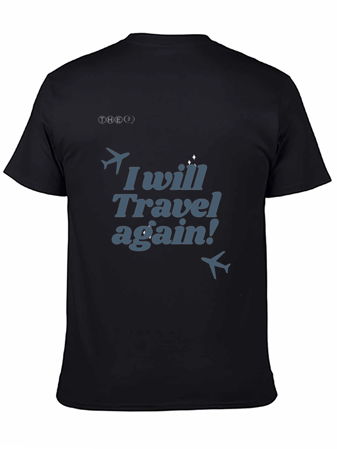 Travel Again Graphic T-Shirt - Mens Black Tee