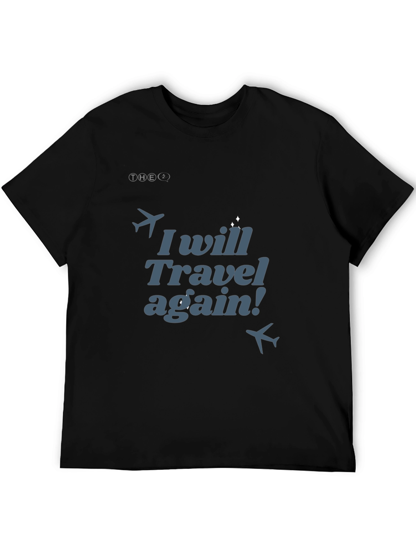 Travel Again Graphic T-Shirt - Mens Black Tee