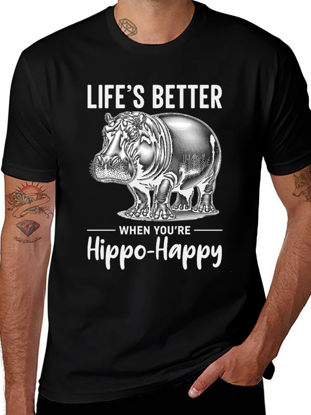 Hippo-Happy Graphic Tee