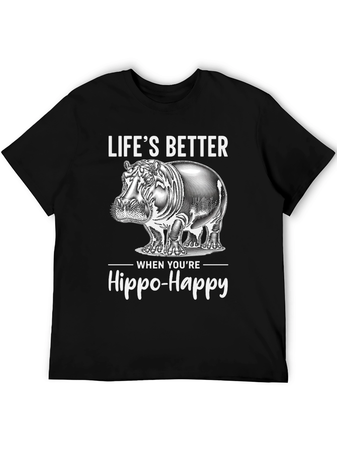 Hippo-Happy Graphic Tee