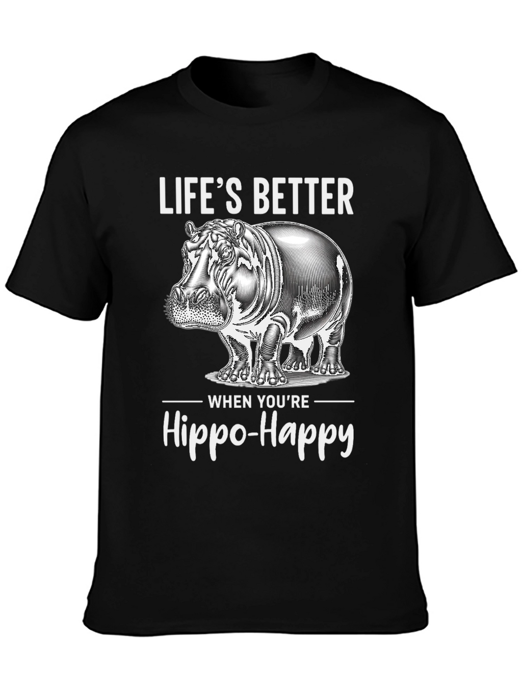 Hippo-Happy Graphic Tee