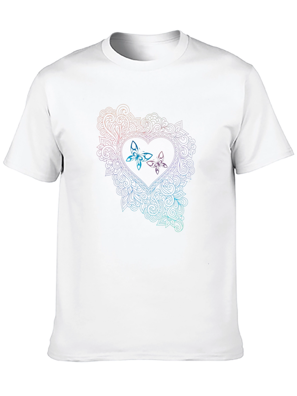 Butterfly Heart Graphic Tee - Black