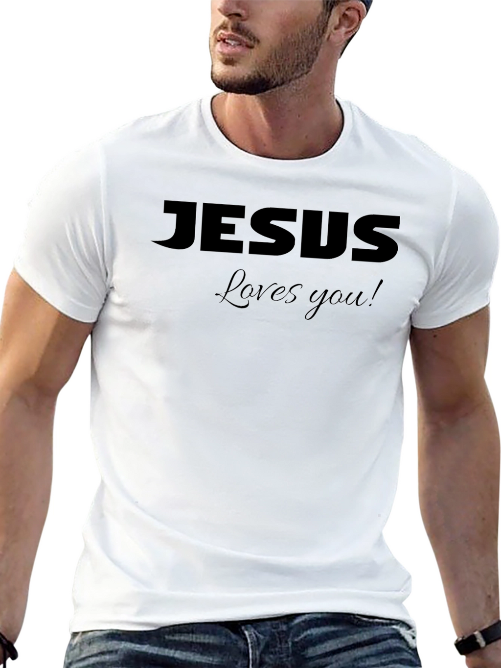 Jesus Loves You! Graphic Tee - Christian T-Shirt