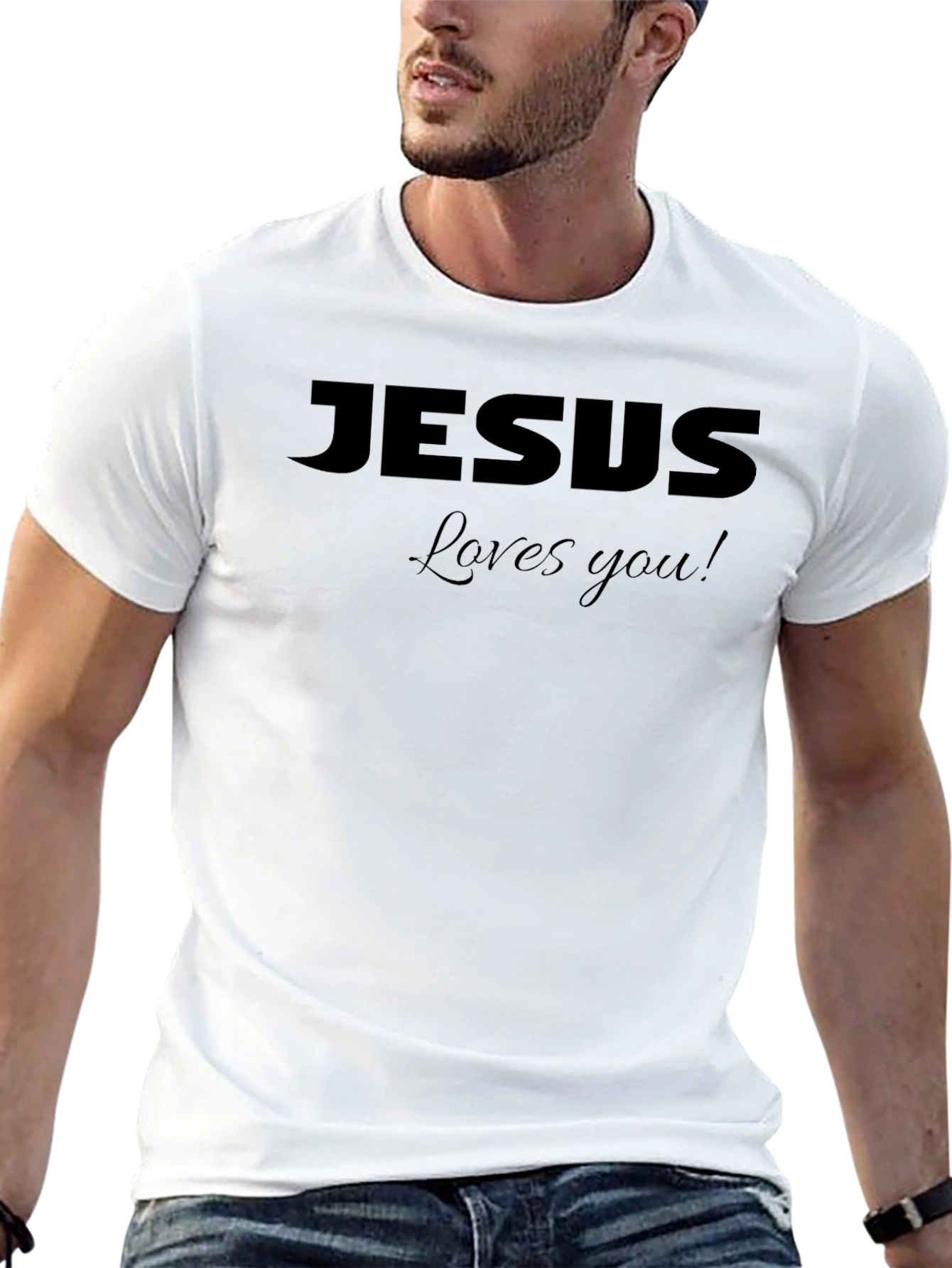 Jesus Loves You! Graphic Tee - Christian T-Shirt