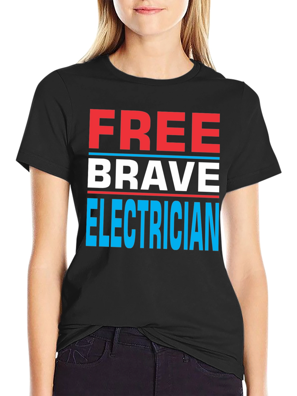 Free Brave Electrician Graphic Tee