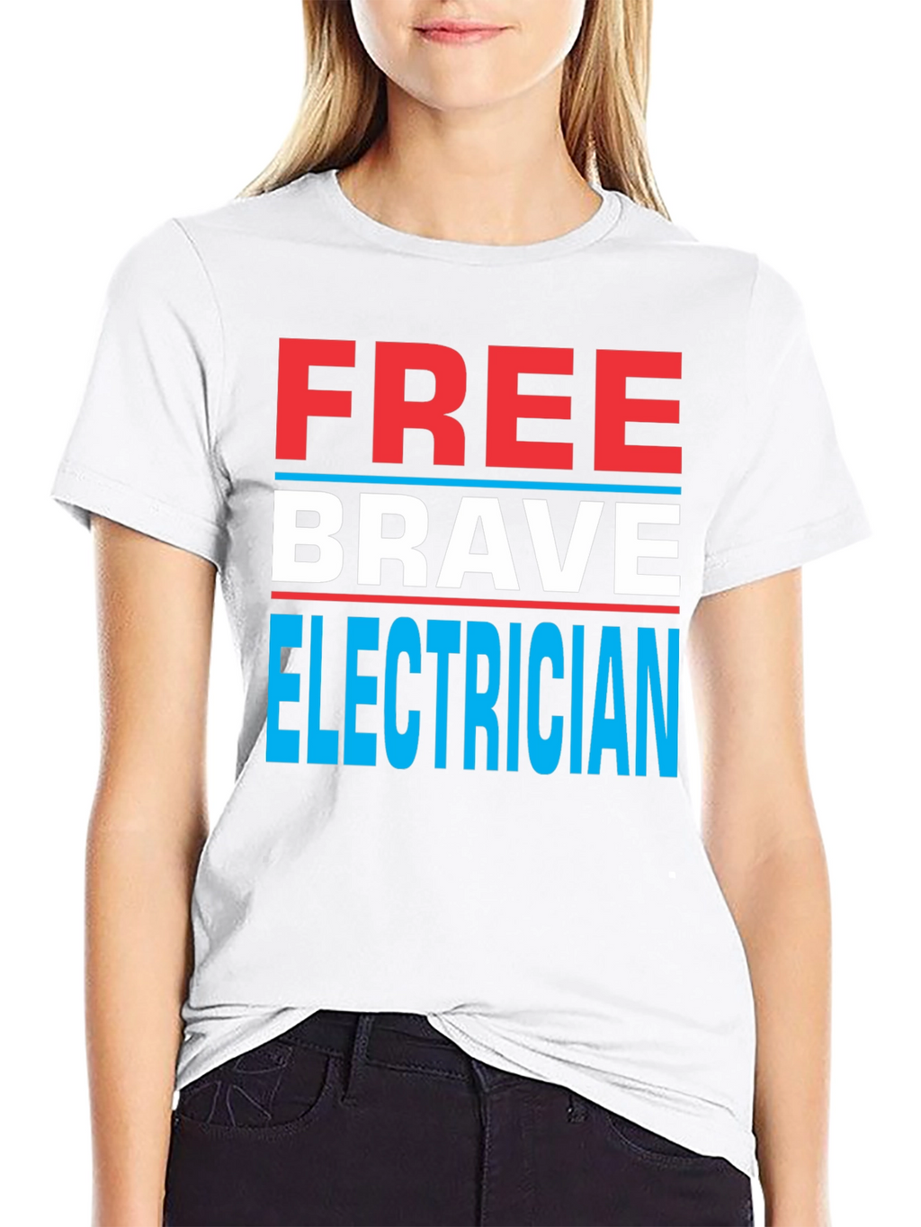 Free Brave Electrician Graphic Tee