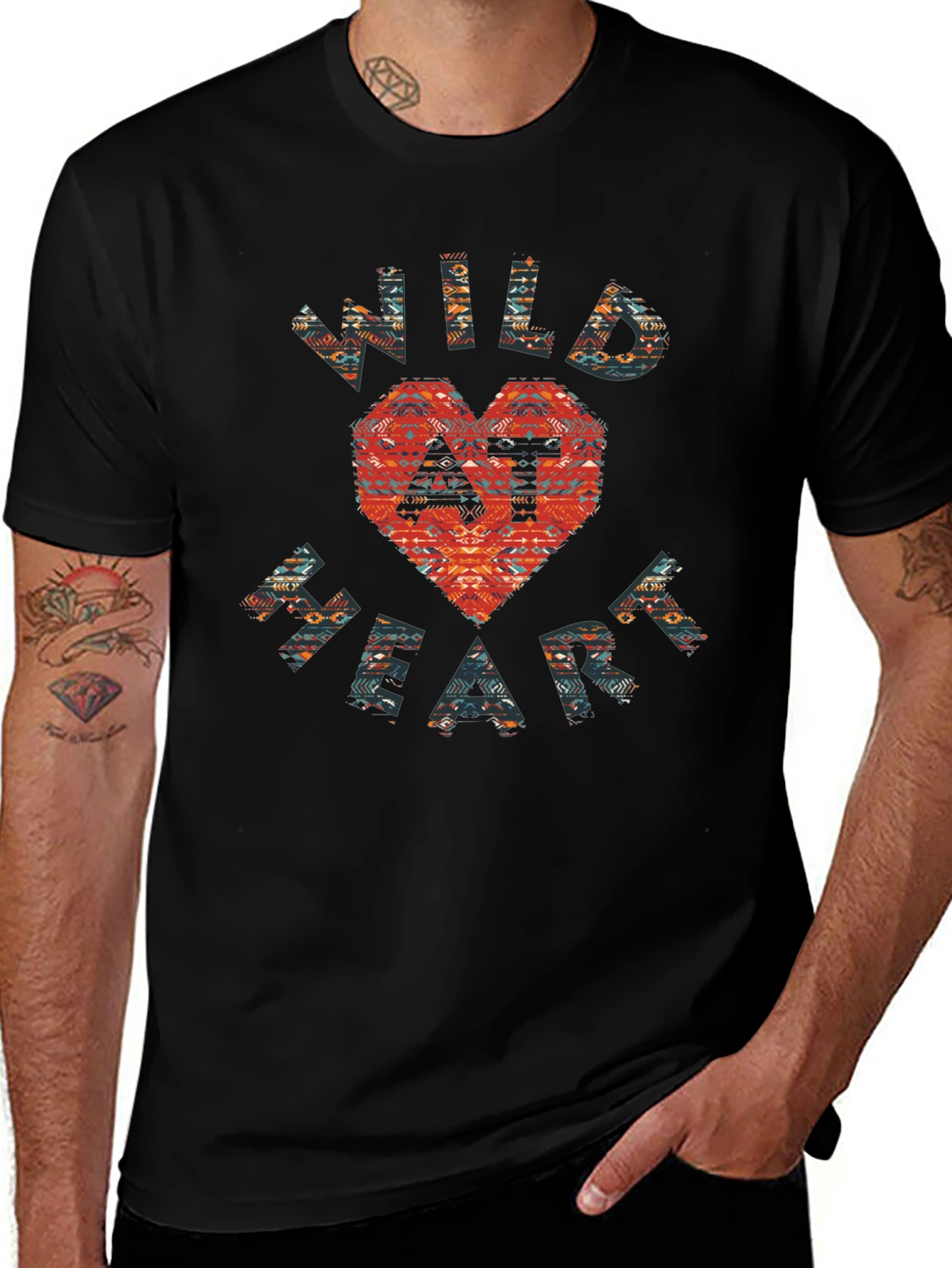 Wild At Heart Graphic Print Crew Neck T-Shirt