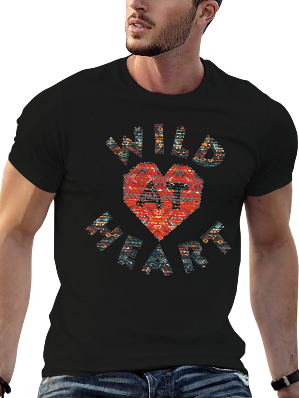 Wild At Heart Graphic Print Crew Neck T-Shirt