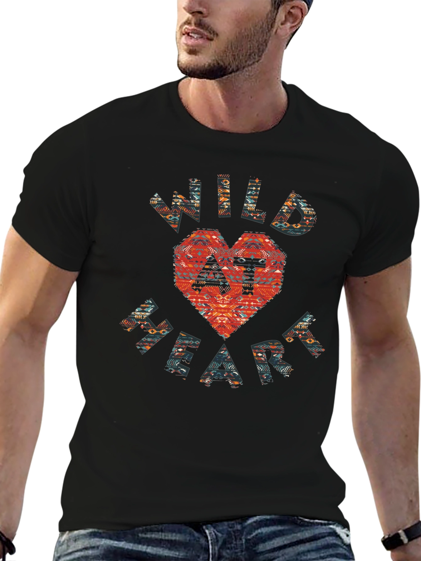 Wild At Heart Graphic Print Crew Neck T-Shirt