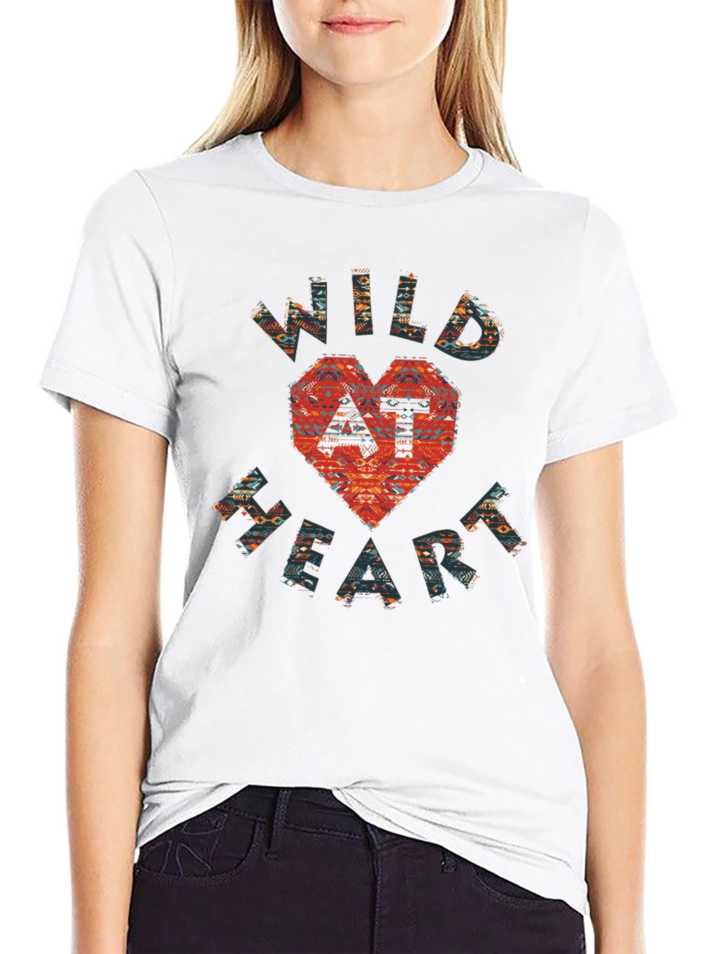 Wild At Heart Graphic Print Crew Neck T-Shirt