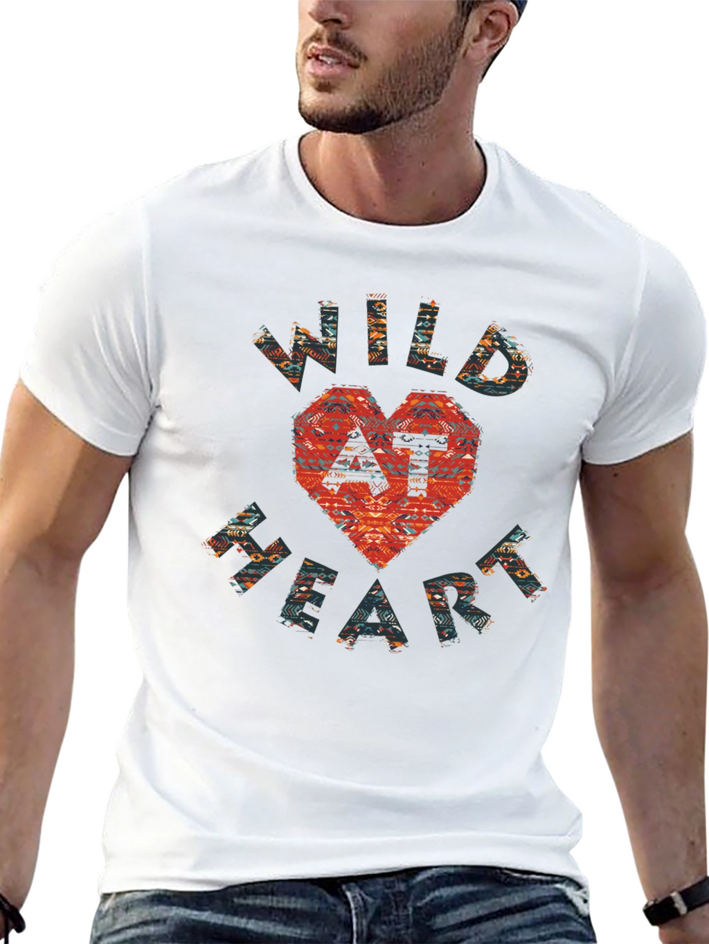 Wild At Heart Graphic Print Crew Neck T-Shirt