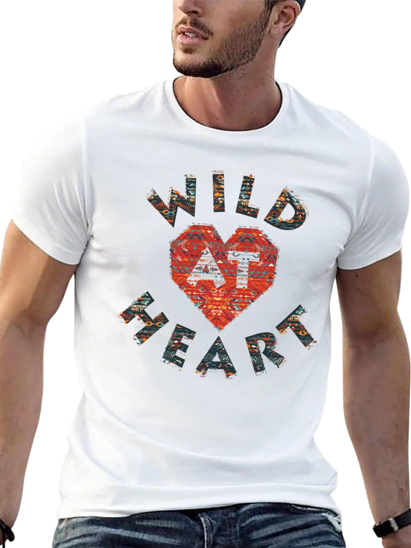 Wild At Heart Graphic Print Crew Neck T-Shirt