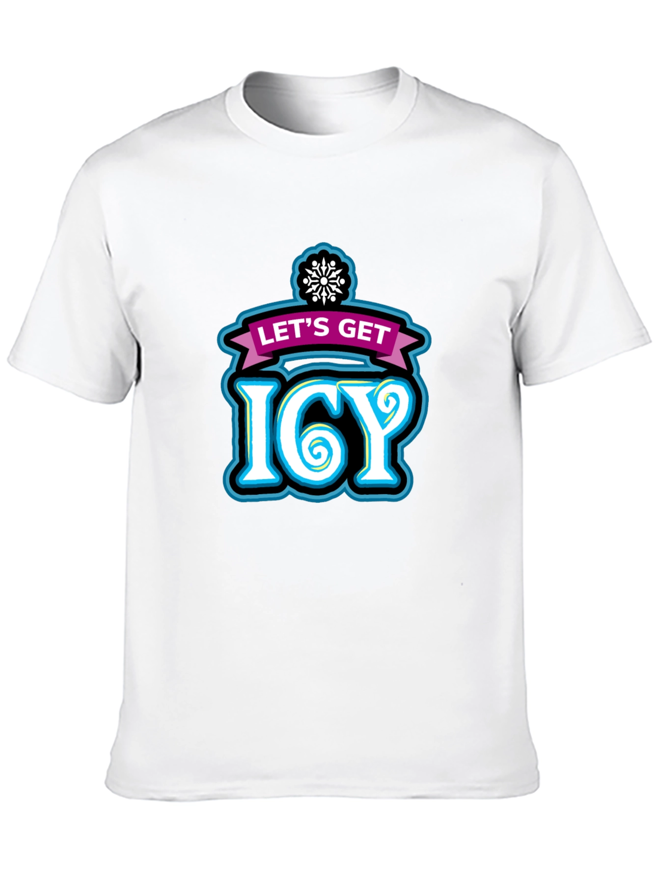 Lets Get Icy Graphic Tee - Winter Party Shirt